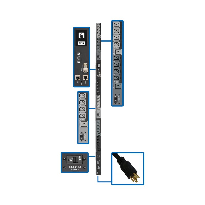 Pdu 3Phase Switched 10Kw Taa 200/208/240V 24 C13 6 C19 L21-30P