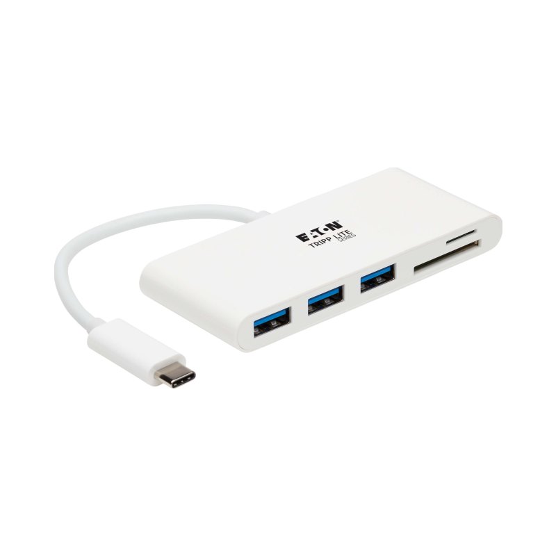 Concentrateur 3 ports USB Type C/USB A avec lecteur de cartes