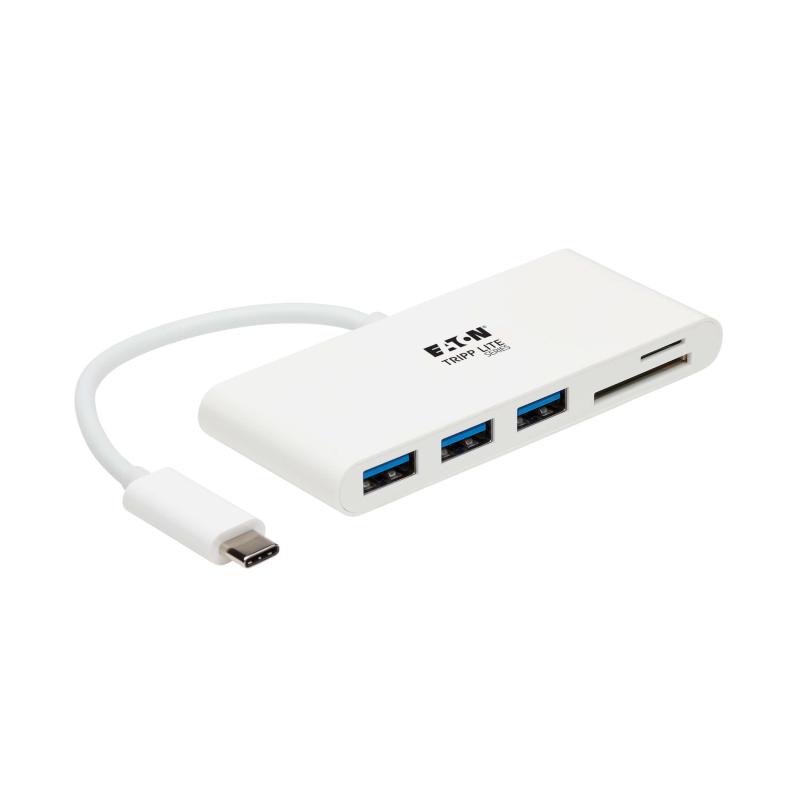Concentrateur 3 ports USB Type C/USB A avec lecteur de cartes