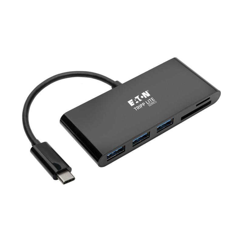 Concentrateur USB-C/USB-A 3 ports avec lecteur de cartes