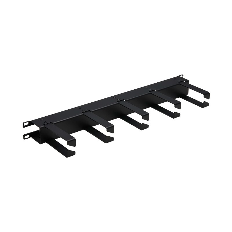 1Urm Rack Horizontal Cable Manager Metal Rings Black