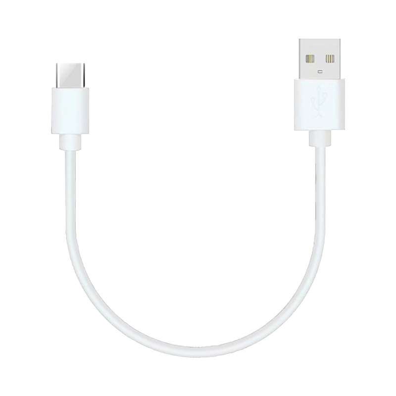 1Ft Usb-A To Usb-C White Cable 480Mbps Sync 12W Power Delivery