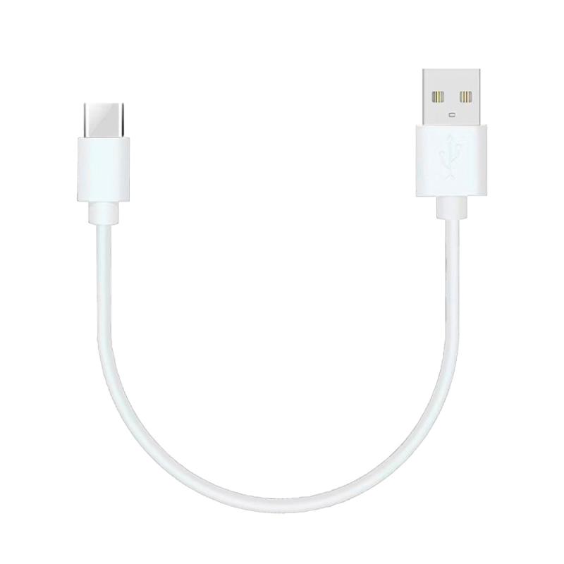 1Ft Usb-A To Usb-C White Cable 480Mbps Sync 12W Power Delivery