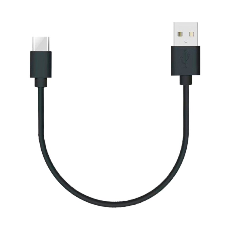 1Ft Usb-A To Usb-C Black Cable 480Mbps Sync 12W Power Delivery
