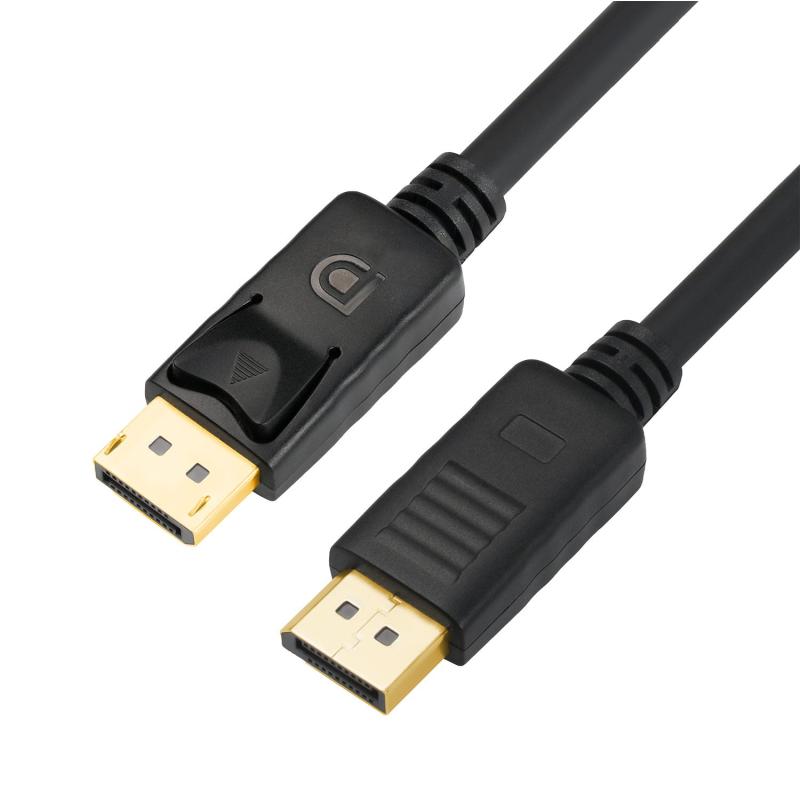 6Ft Displayport Cable 4K60Hz Dp1.2 21.6Gbps Latching Black