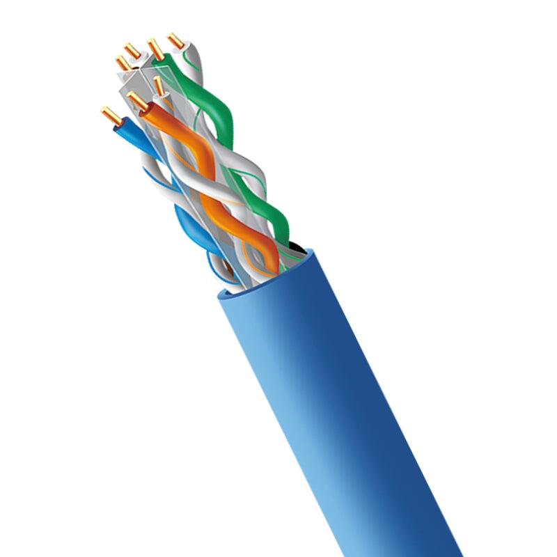 Cat5E Cmr 250Ft Riser Cable - Solid Copper Ethernet Cable Blue