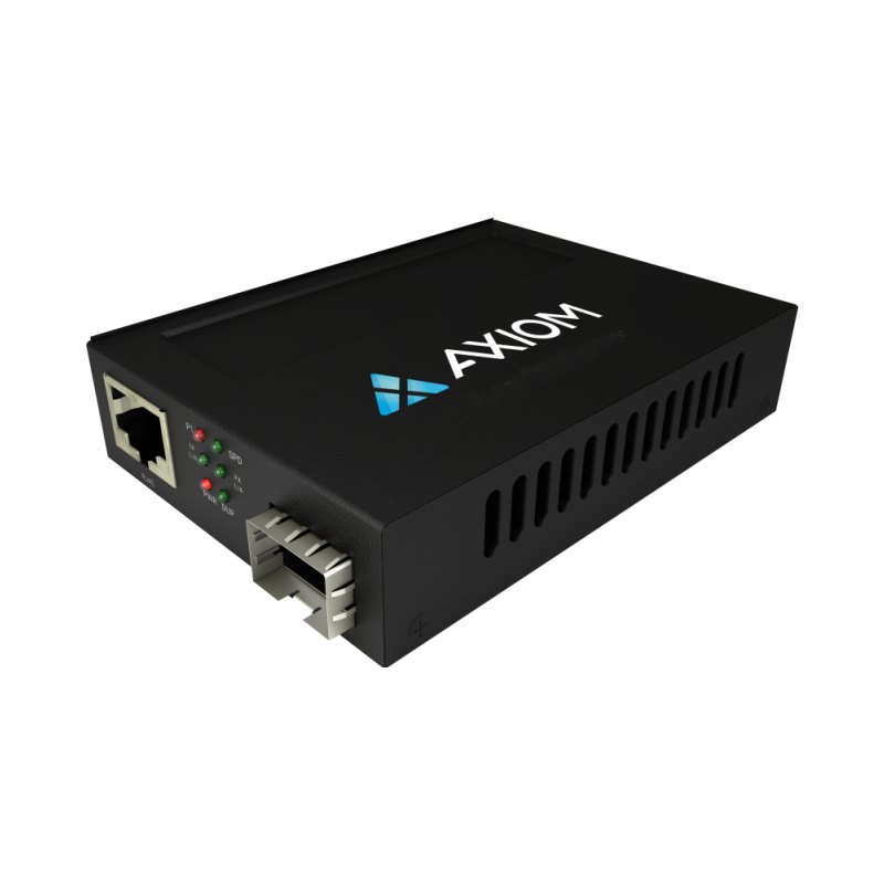 Axiom 1Gbs Poe+ Rj45 To Sfp Fiber Media Converter Open Sfp Port