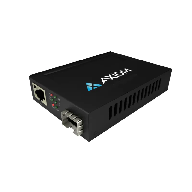 Axiom 1Gbs Poe+ Rj45 To Sfp Fiber Media Converter Open Sfp Port