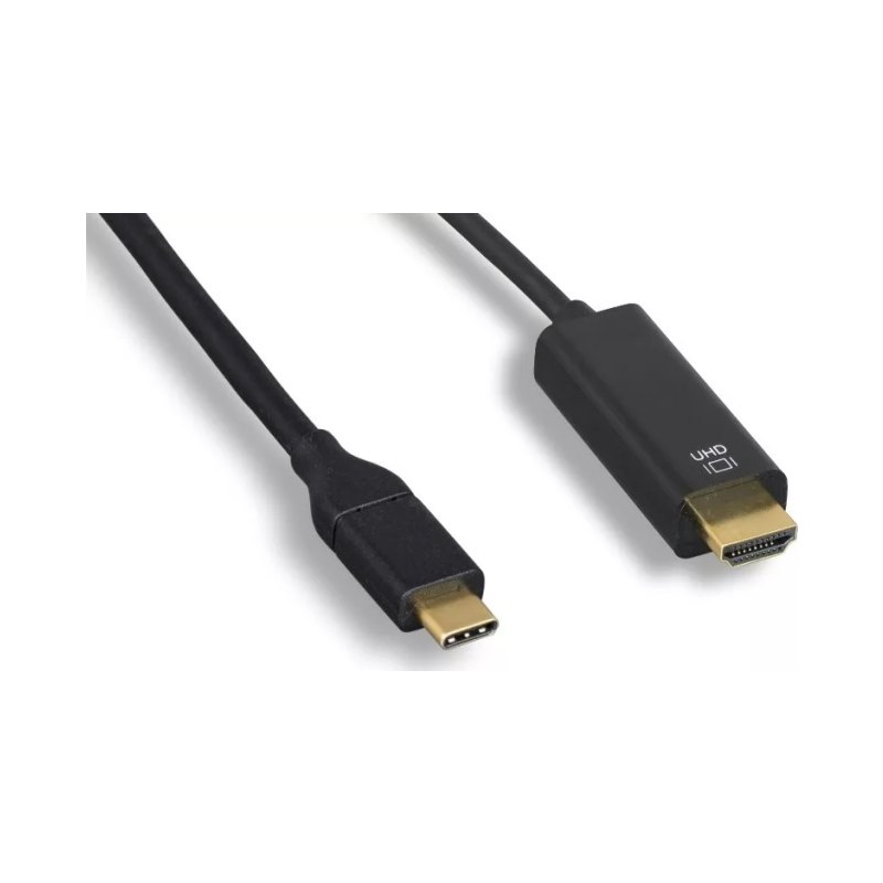Usb-C Male To Hdmi Male Adapter Cable - Black 3Ft