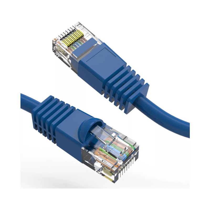 20Ft Cat5E 350Mhz Patch Cable Molded Boot Blue