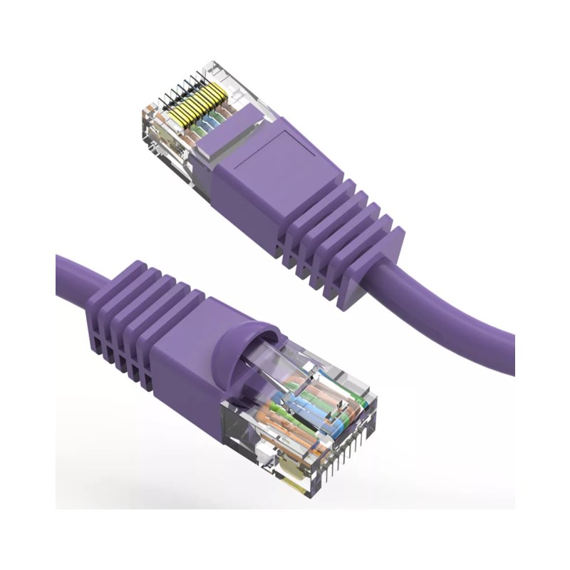 25Ft Cat5E 350Mhz Patch Cable Molded Boot Purple