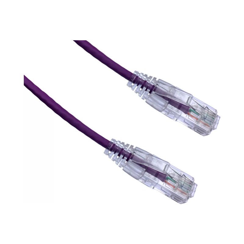 3Ft Cat6A Bendnflex Ultra-Thin Snagless Patch Cable 650Mhz Purple