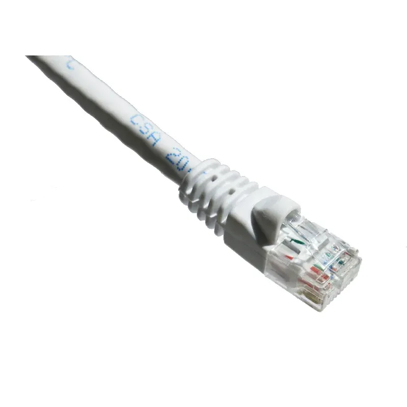 25Ft Cat6A 650Mhz Patch Cable Molded Boot White