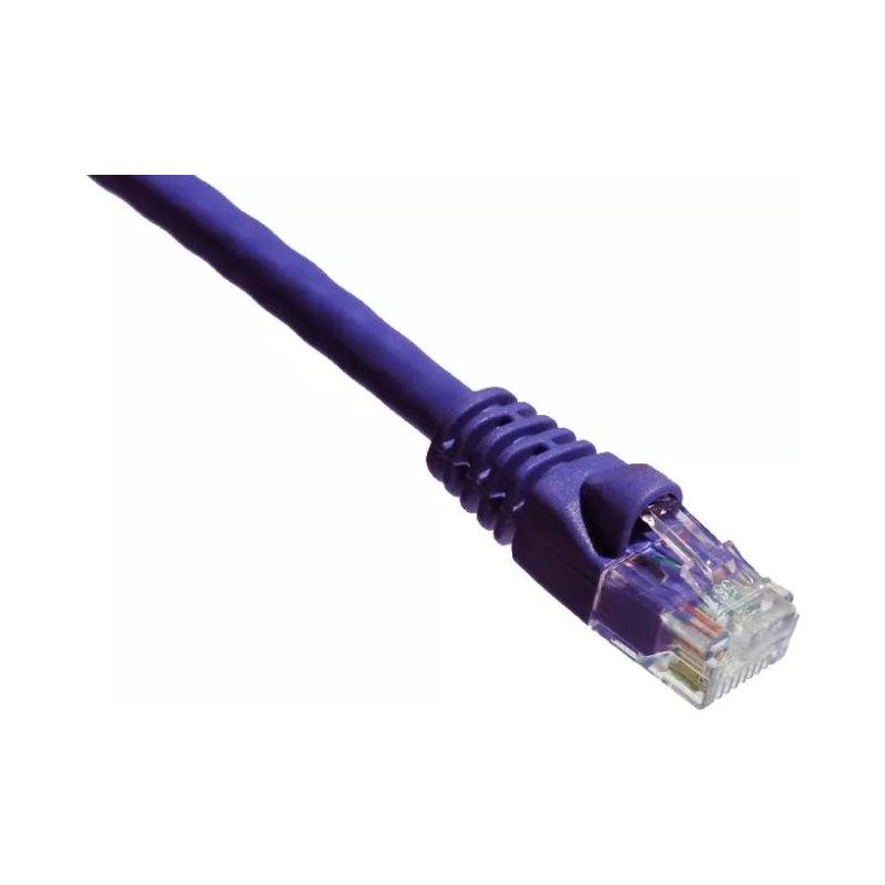 15Ft Cat6A 650Mhz Patch Cable Molded Boot (Purple)