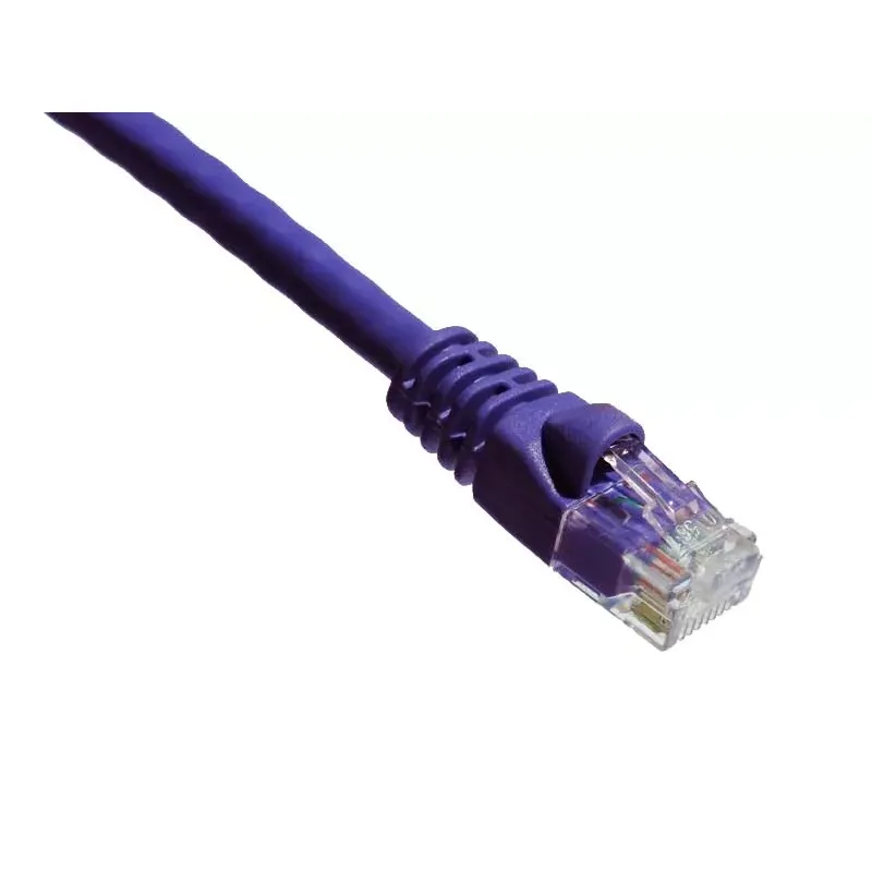 15Ft Cat6A 650Mhz Patch Cable Molded Boot (Purple)