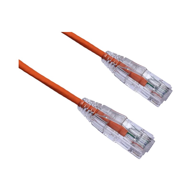 3Ft Cat6A Bendnflex Ultra-Thin Snagless Patch Cable 650Mhz Orange