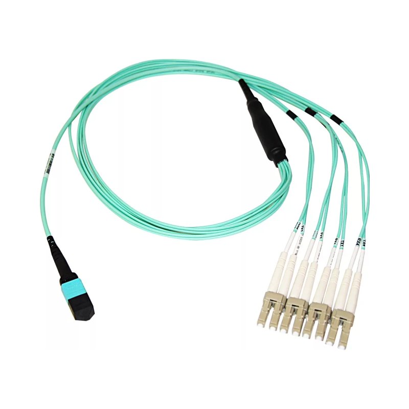 Mpo Female To 4 Lc Om4 Fiber Breakout Cable