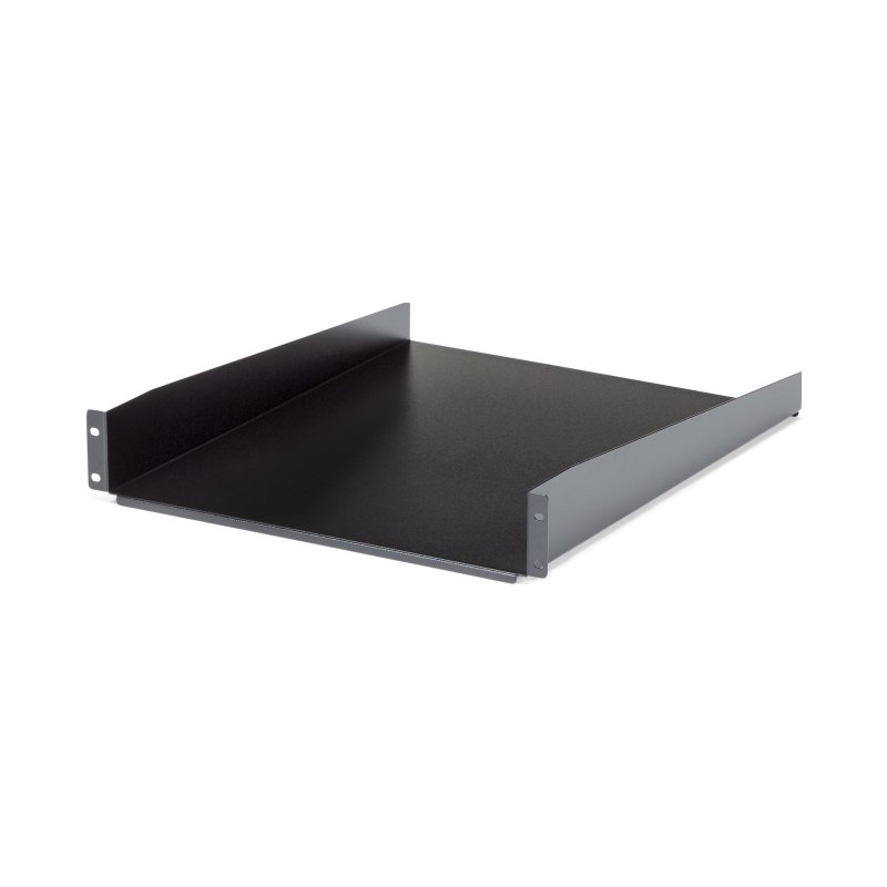 StarTech.com Étagère pour Rack Serveur 2U - Étagère Universelle pour Rack/Armoire d'Équipement Réseau 19" - Acier Gros Calibre - Capacité de Poids 23kg - Plateau de 55cm de Profondeur, Noir
