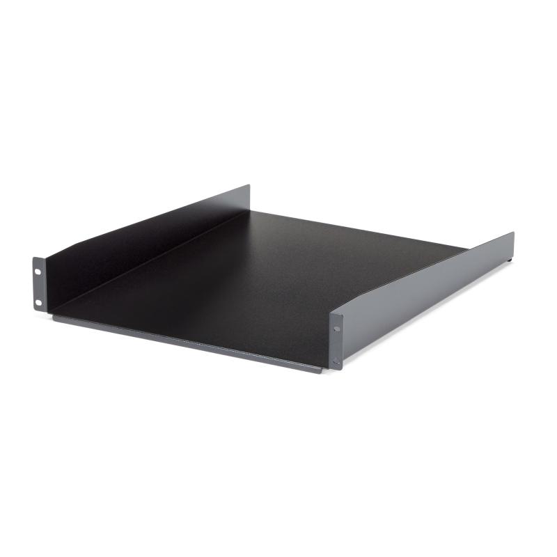 StarTech.com Étagère pour Rack Serveur 2U - Étagère Universelle pour Rack/Armoire d'Équipement Réseau 19" - Acier Gros Calibre - Capacité de Poids 23kg - Plateau de 55cm de Profondeur, Noir