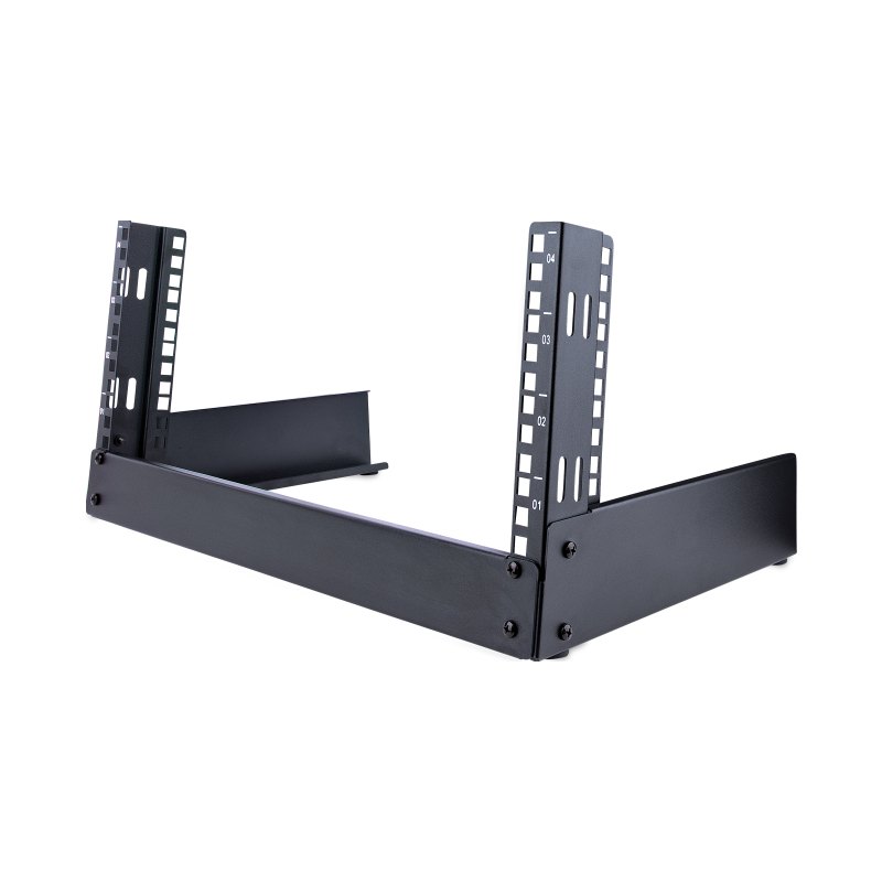 StarTech.com 2-Post 4U Châssis de serveur de bureau, Petit châssis ouvert 19 po pour équipement informatique, Châssis réseau compact pour équipement AV / Studio / Données / IT - Châssis autonome à deux montants pour la maison / le bureau