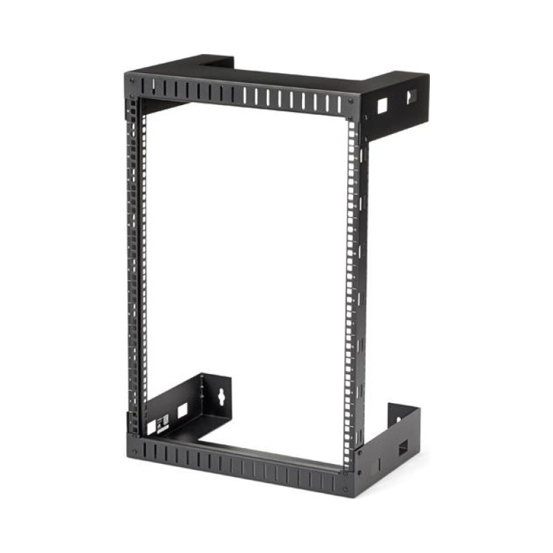 StarTech.com Rack Réseau Mural 15U à 2 Montants, Rack Serveur 19" à Cadre Ouvert, Profondeur 12", Rack de Données Mural pour IT/AV/Panneau de Patch/Equipement IT - Écrou et Vis de Cage Inclus