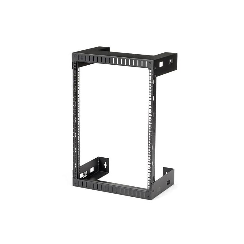 StarTech.com Rack Réseau Mural 15U à 2 Montants, Rack Serveur 19" à Cadre Ouvert, Profondeur 12", Rack de Données Mural pour IT/AV/Panneau de Patch/Equipement IT - Écrou et Vis de Cage Inclus
