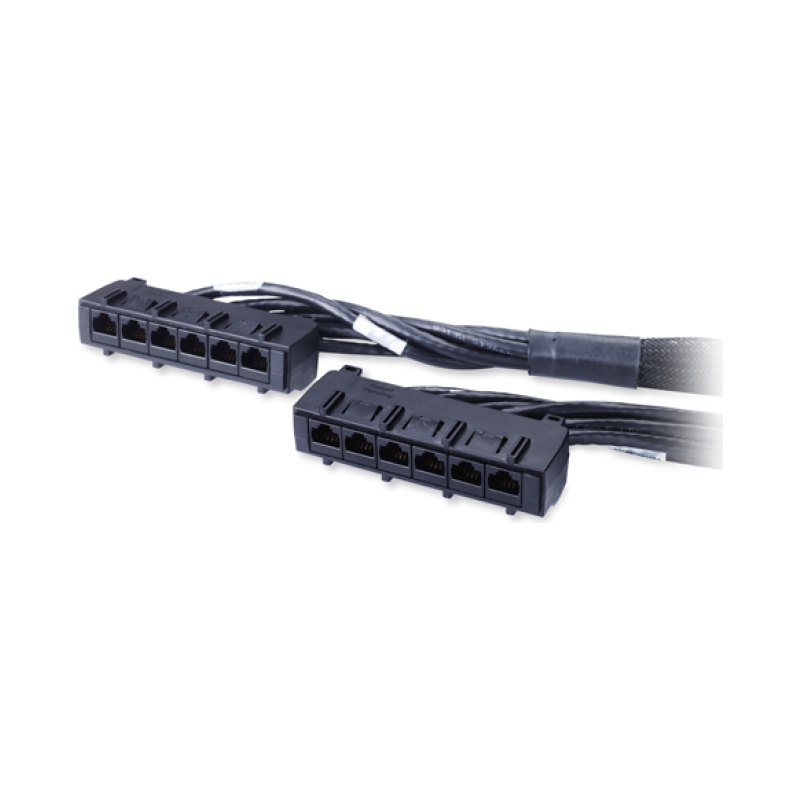 APC 9ft Cat6 UTP, 6x RJ-45 - 6x RJ-45 networking cable Black 2.74 m U/UTP (UTP)