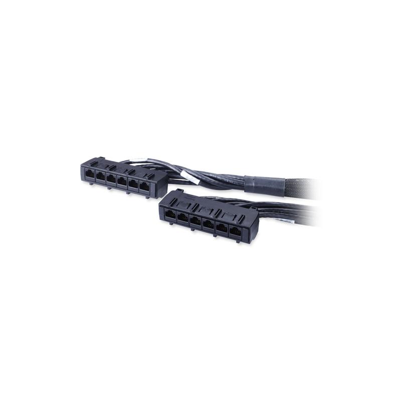 APC 9ft Cat6 UTP, 6x RJ-45 - 6x RJ-45 câble de réseau Noir 2,74 m U/UTP (UTP)