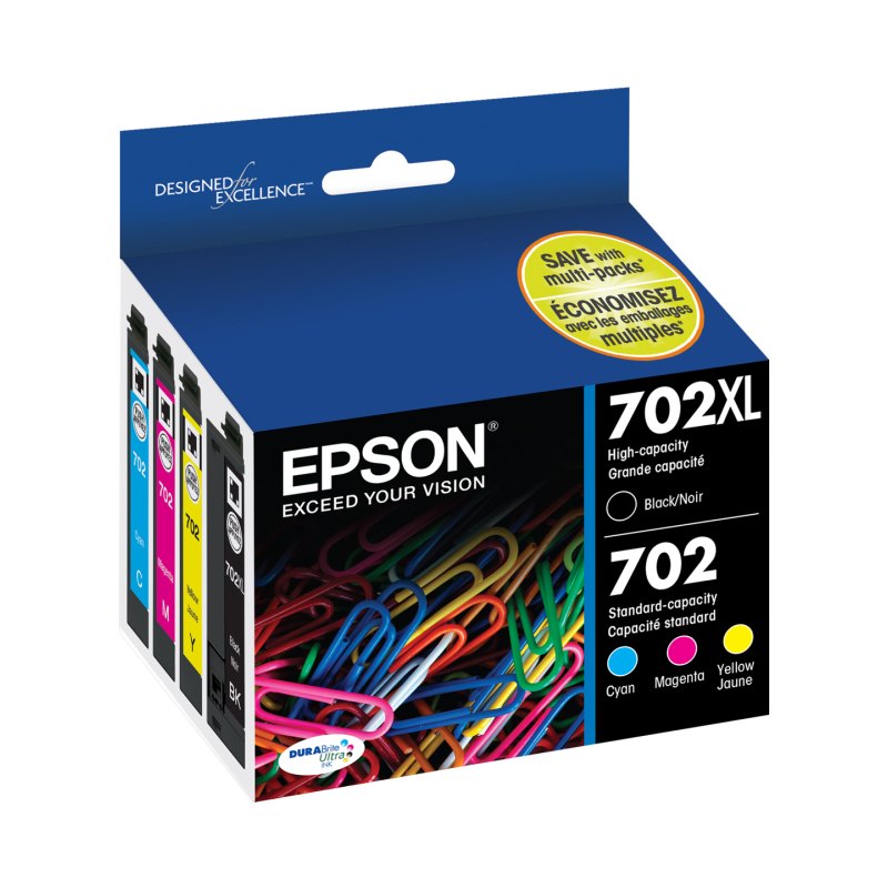 Epson 702 ink cartridge 4 pc(s) Original High (XL) Yield Cyan, Magenta, Yellow, Black