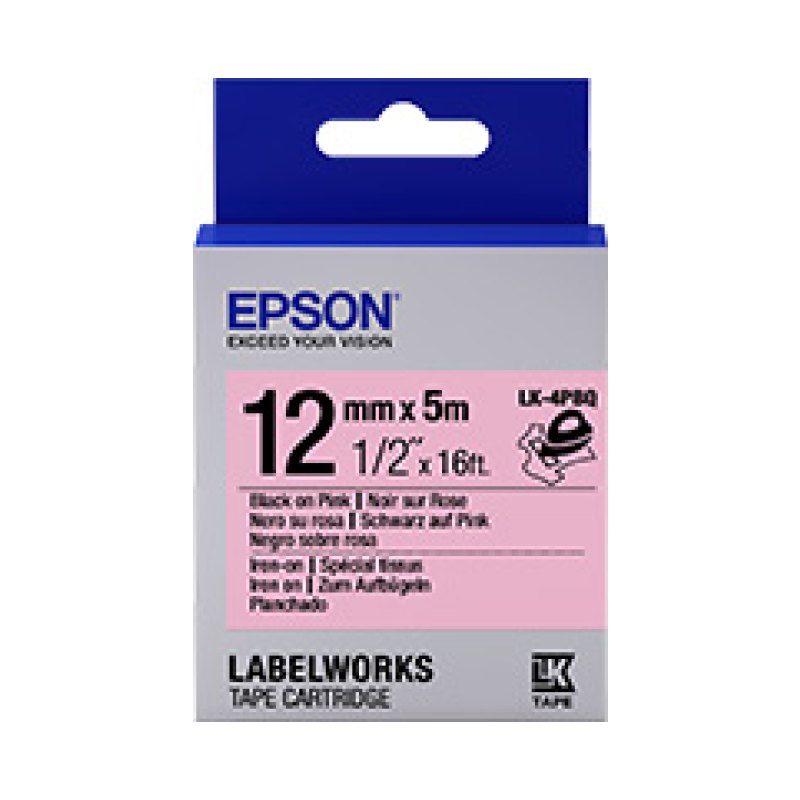 Epson LabelWorks Iron on LK self-adhesive label Blue, Grey, Pink
