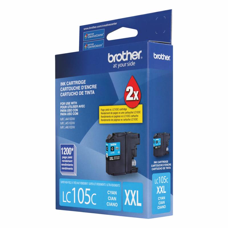 Brother LC-105CS cartouche d'encre Original Rendement extra (super) élevé Cyan