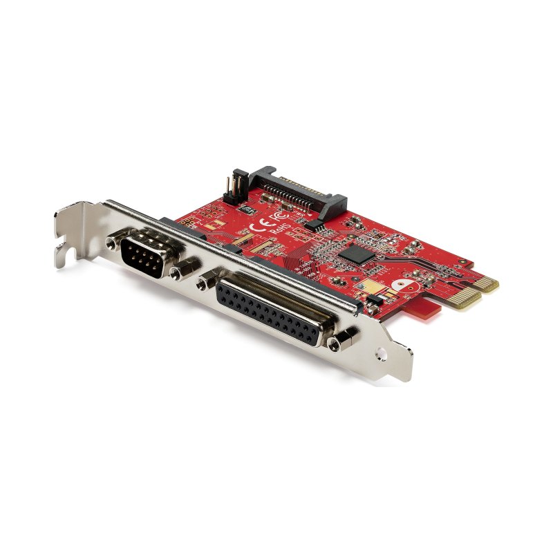 StarTech.com PCIe Card with Serial and Parallel Port - PCI Express Combo Adapter Card with 1x DB25 Parallel Port & 1x RS232 Serial Port - Expansion/Controller Card - PCIe Printer Card