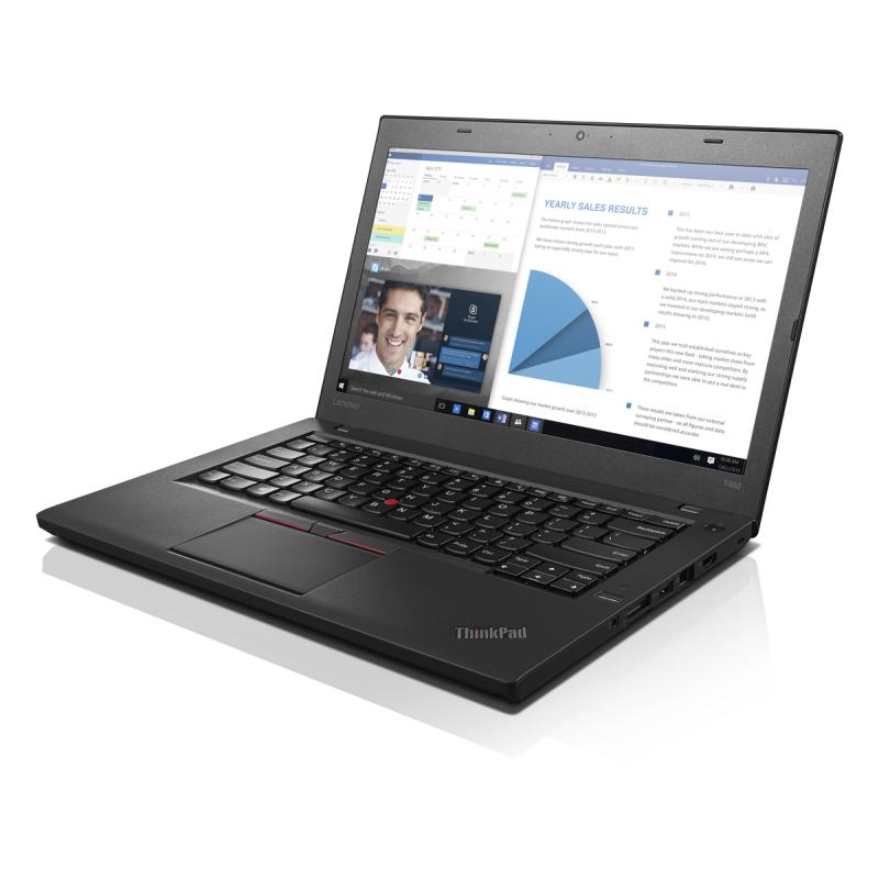 Lenovo ThinkPad T460 Intel® Core™ i5 i5-6300U Ordinateur portable 35,6 cm (14") Full HD 8 Go DDR3L-SDRAM 256 Go SSD Windows 7 Professional Noir