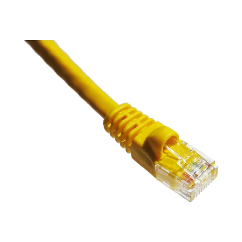 Axiom 5Ft Cat6A 650Mhz Patch Cable Molded Boot (Yellow)