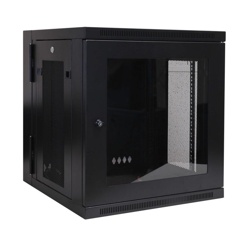 12U Wall Mount Rack Enclosure Cabinet W/ Plexiglass Front Door