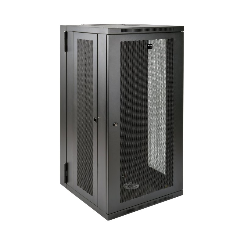 26U Wall Mount Rack Enclosure Cabinet Swinging Hinged Door Deep