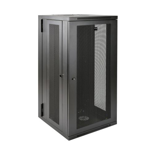 26U Wall Mount Rack Enclosure Cabinet Swinging Hinged Door Deep