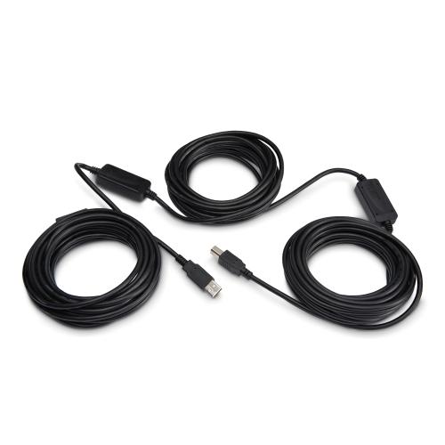 StarTech.com 50ft (15m) Active USB 2.0 A to B Cable, Long USB Printer Cable, 1x USB-A (M), 1x USB-B (M) - Black