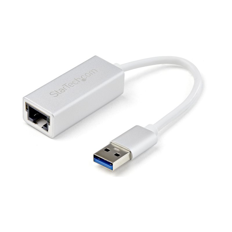 StarTech.com USB 3.0 to Gigabit Network Adapter, Silver, Sleek Aluminum Design for MacBook, Chromebook or Tablet, Native Driver Support