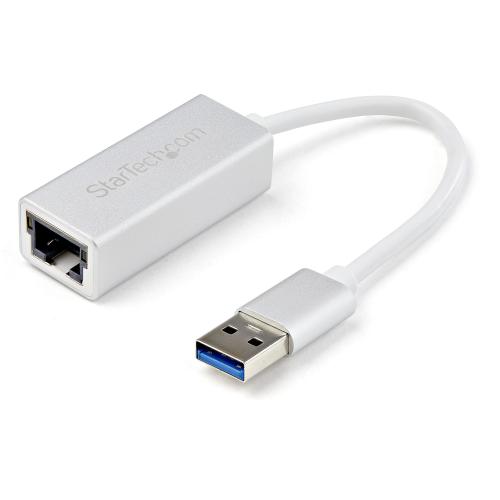 StarTech.com USB 3.0 to Gigabit Network Adapter, Silver, Sleek Aluminum Design for MacBook, Chromebook or Tablet, Native Driver Support