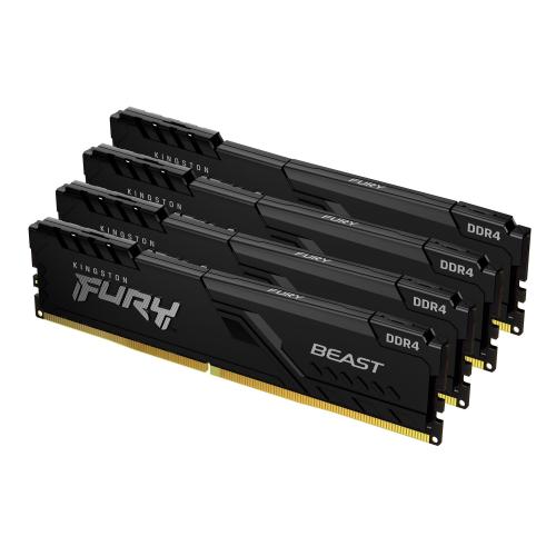 Kingston Technology FURY Beast 64GB 3200MT/s DDR4 CL16 DIMM (Kit of 4) Black