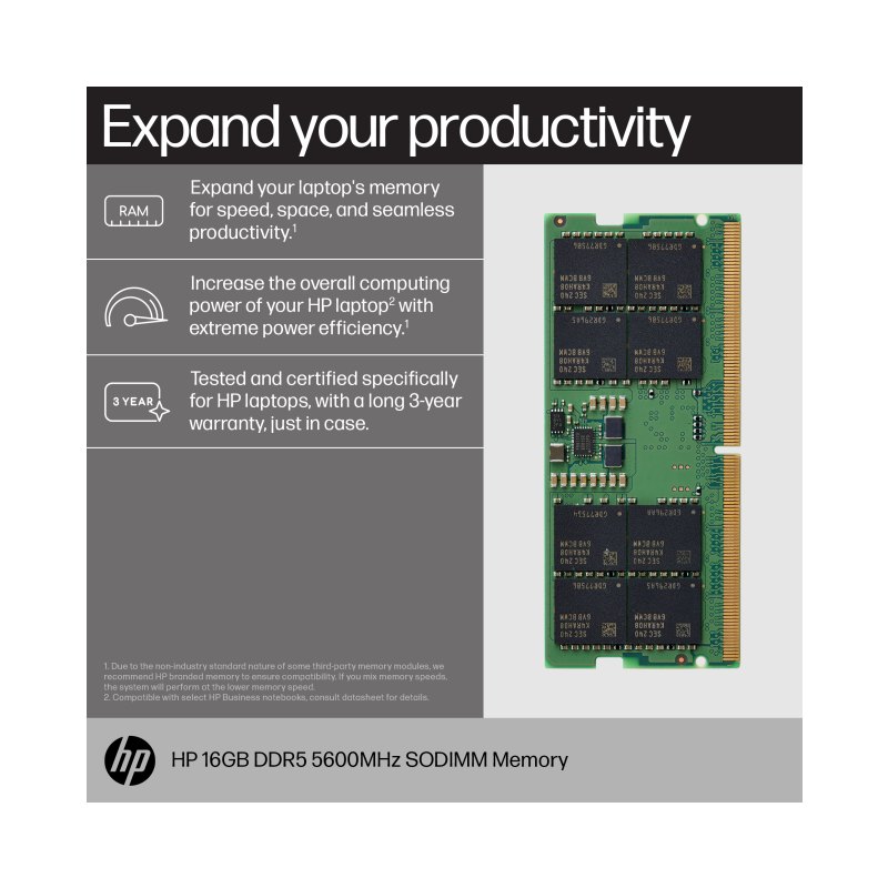 HP Mémoire SODIMM 16 Go DDR5 5600 MHz