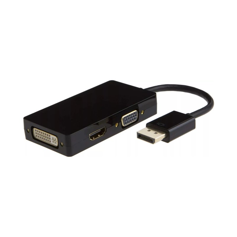 3-In-1 Displayport To Hdmi Vga And Dvi Adapter