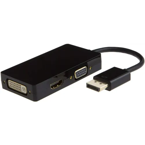 3-In-1 Displayport To Hdmi Vga And Dvi Adapter