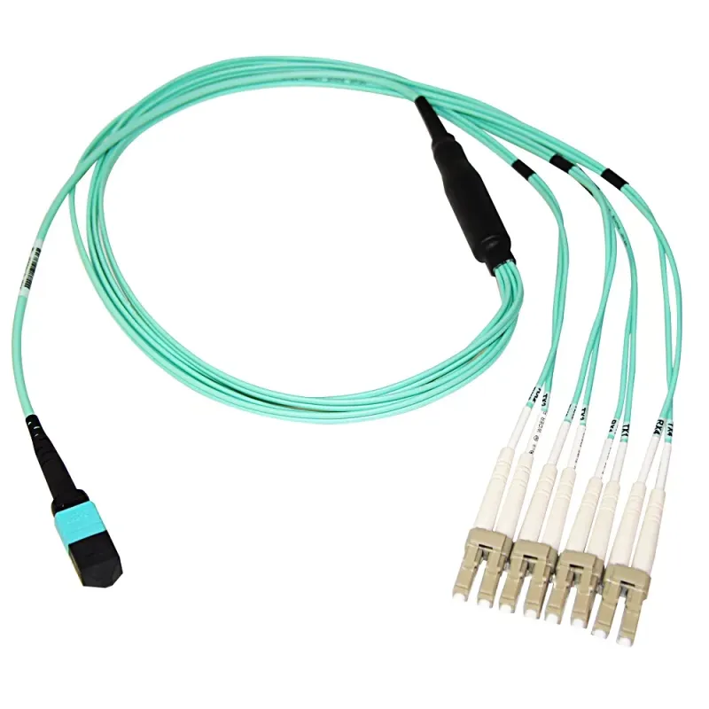Mpo Female To 4 Lc Om3 Fiber Breakout Cable