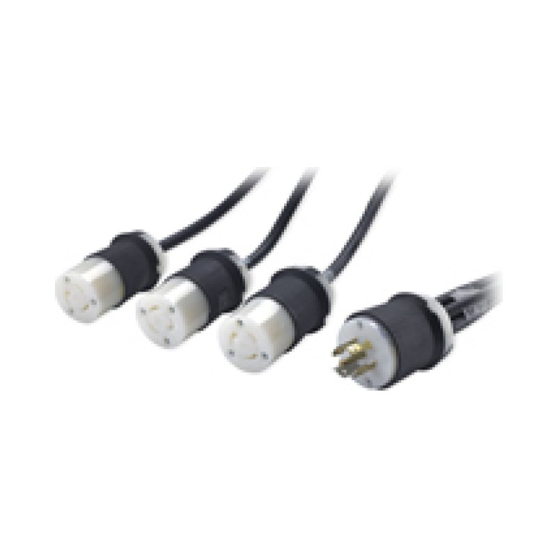 APC Power Splitter Cable - Black - 208V AC - 16A, 20A - 6ft Noir 0,61 m