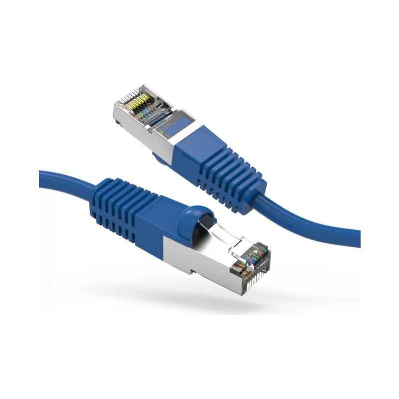 Axiom 50Ft Cat6 550Mhz S/Ftp Shielded Patch Cbl Molded Boot Blue