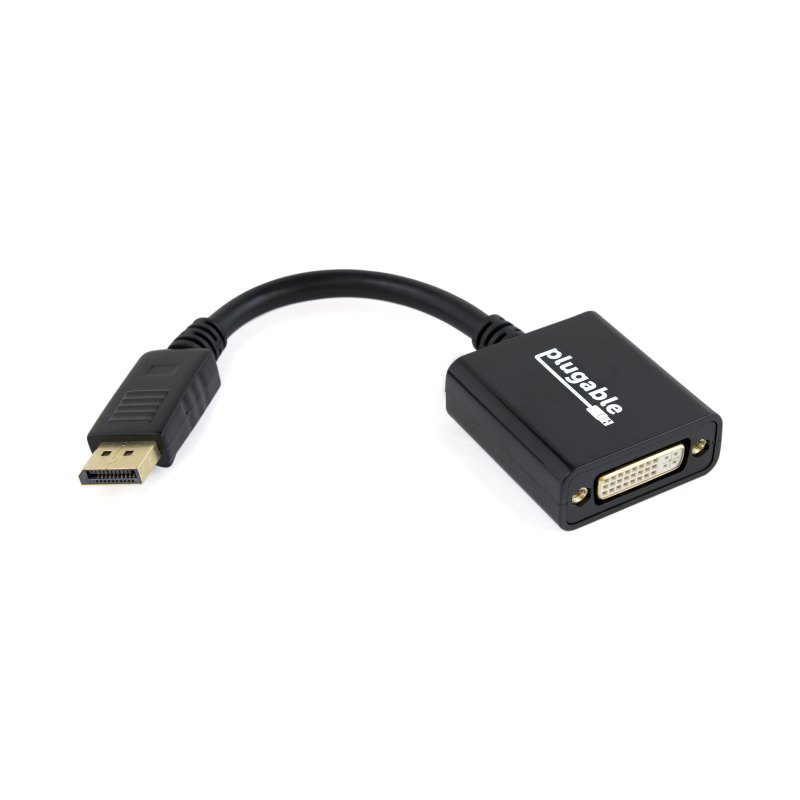 Plugable Technologies DisplayPort to DVI Adapter, Driverless, Compatible with Windows and Linux Systems and Displays up to 1920x1200@60Hz, Passive
