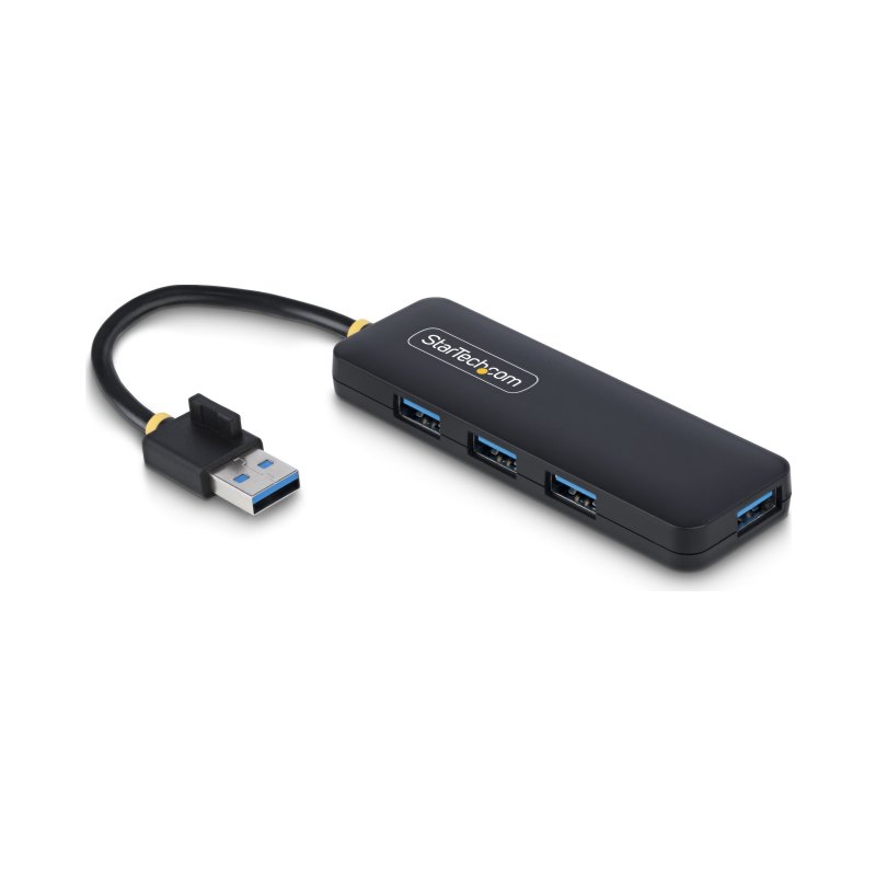 StarTech.com Hub USB-A 4 Ports, 5Gbps, Alimenté par Bus, Mini Hub USB de Voyage, Splitter USB 3.0 Multiport, Hub USB Portable, Protection Contre les Surintensités (OCP)