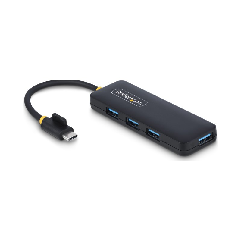 StarTech.com Hub USB-C 4 Ports, 5Gbps, USB-C vers 4x USB-A, Alimenté par Bus, Mini Hub de Voyage, Splitter USB 3.0 Multiport, Hub Portable, Protection contre les Surintensités